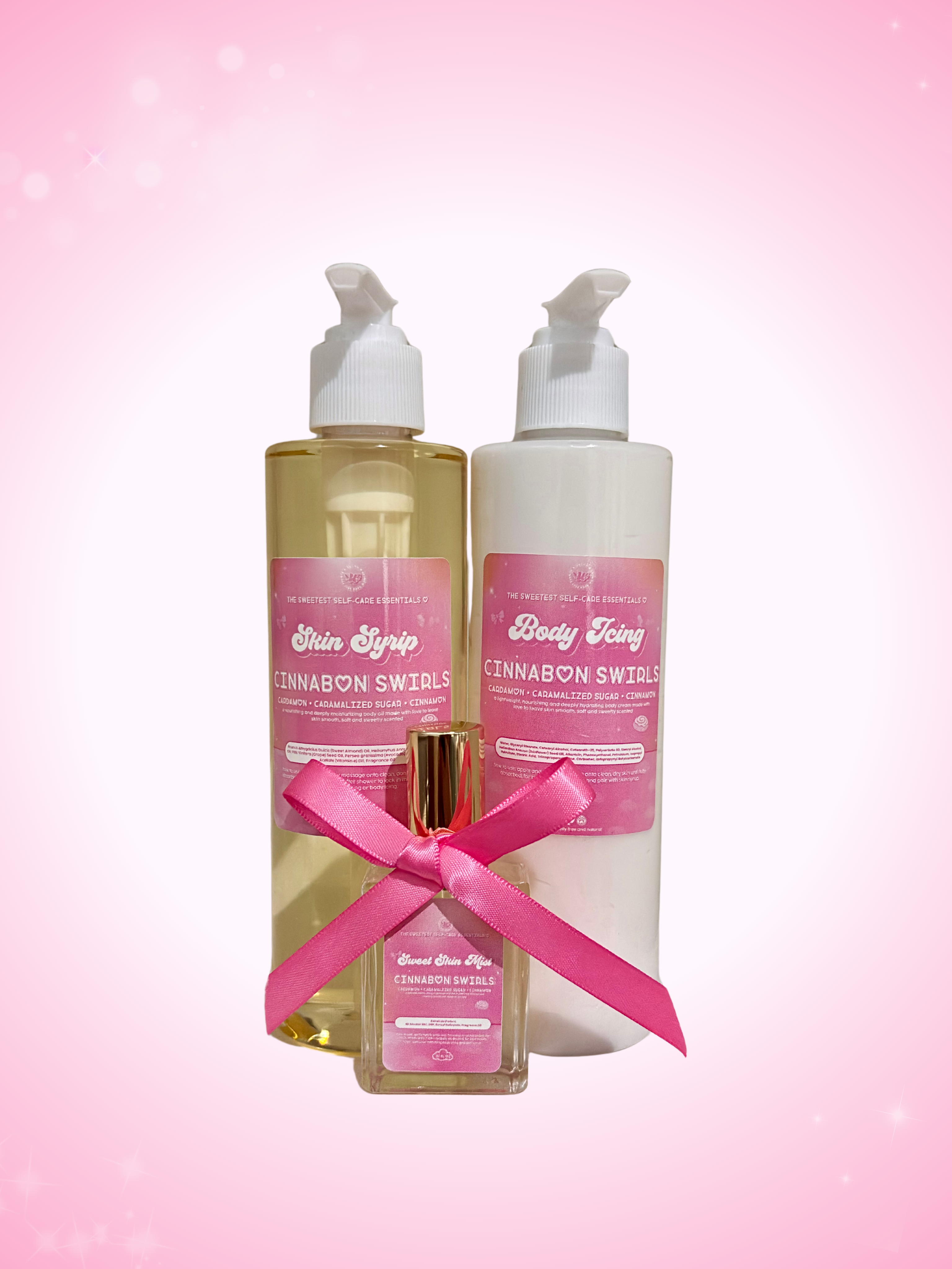 sweet girl trio: cinnabon swirl body care bundle
